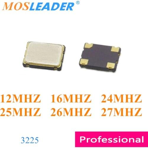 Mosleader 1000PCS 3000PCS 3225 4P 12MHZ 16MHZ 24MHZ 25MHZ 26MHZ 27MHZ 12M 16M 24M 25M 26M 27M SMD Passive crystal oscillator