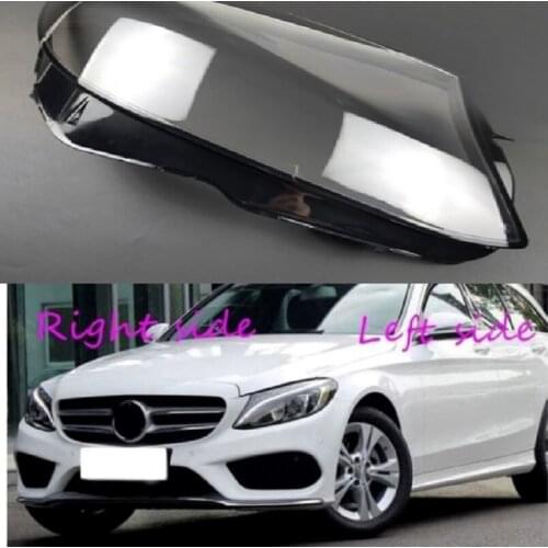 For Mercedes-Benz C W205 C180 C200 C260 C280 C3002015-2018 Headlight Cover Front Headlamps Transparent Lampshades