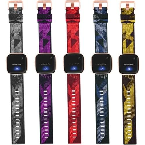 Nylon Strap For Fitbit Versa 2/Blaze / Versa 1/ Versa Lite Replacement Sport Canvas Band Watch Strap For Smartwatch Accessories
