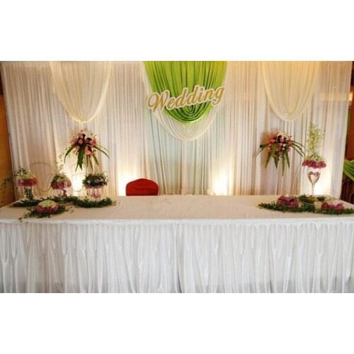 H100cm x L 10meters ice silk cloth for long table table skirt cloth wedding table skirt/ hotel home banquet party table decor
