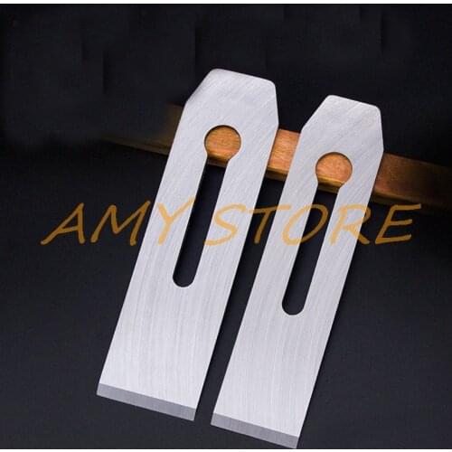 Woodworking Carpentry Hand Tool Wooden Wood Plane Planer Silver Tone Metal 44mm 51mm Blade
