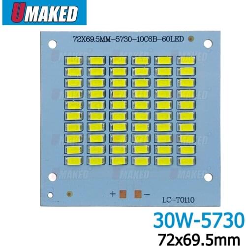 30W 72x69.5mm led floodling lighting source, SMD5730 LED flood light chip, aluminum plate base for floodlight outdoor light