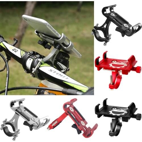2021 Aluminum Bicycle Phone Holder For 3-6.8inch Phone GPS Holder Adjustable Bicycle Phone Stand suporte celular moto Bracket