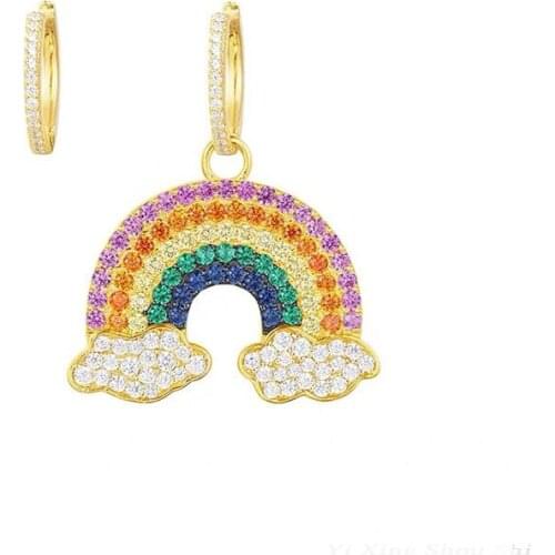 Womens high-quality Personality Rainbow earrings fashion elegant earrings