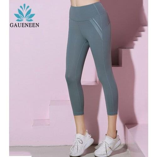 GAUENEEN Women Push Up Yoga Pants Capris High Waist Fitness Seamless Leggings Sportswear Gym Workout Leggings 3/4 Sport Tights