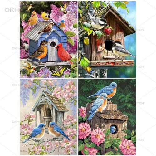 Animal Bird Diamond Art Embroidery Home Decor Diamond Painting Full Drill Square Chinese Style Classical Diamond Art Painting