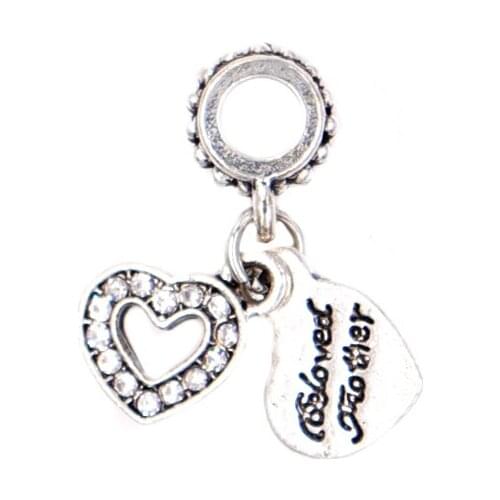 1 Pcs/Lot Eternal Heart-Shaped Diamond-Studded Ornaments Europe and the United States Hot DIY Beads