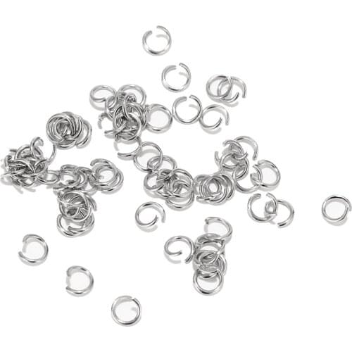 200pcs Wholesale Stainless Steel Open Jump Rings For DIY Jewelry Findings Split Rings Accessories Dia. 3.5mm-10mm