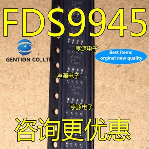30Pcs FDS9945 FDS9945N 9945 SOP8 Liquid crystal MOSFET in stock 100% new and original