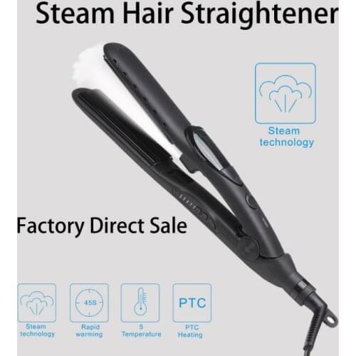 4Set/Lot Tourmaline Ceramic Curler Steam Straight/Curly Hair Comb Hair Straightener 5 Speeds Hair Care Styling Tools HA2101