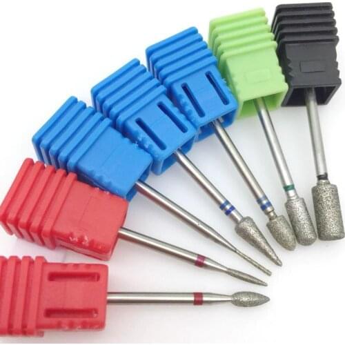 7 Style Diamond Nail Drill Bits Milling Cutter Burr Electric Drill Manicure Machine Nail Art Accessories Nail Clean Files