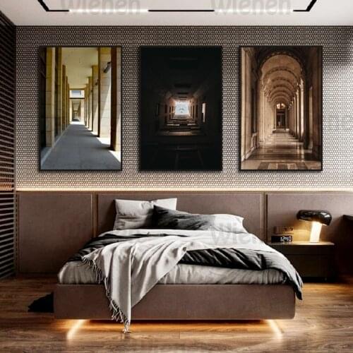 Retro Architecture Abstract Arches Cloister Canvas Painting Abstract Decoration Poster Print Wall Art Living Room Office Decor