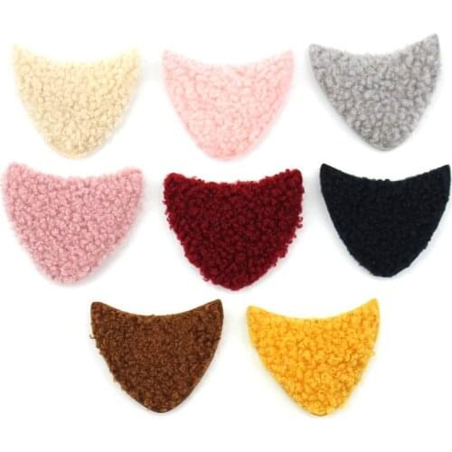 32Pcs 5.5*6cm Teddy Plush Big ear Padded Appliques for DIY Clothes Kids headwear Bag Handmade Decor Hair Ornament Accessories