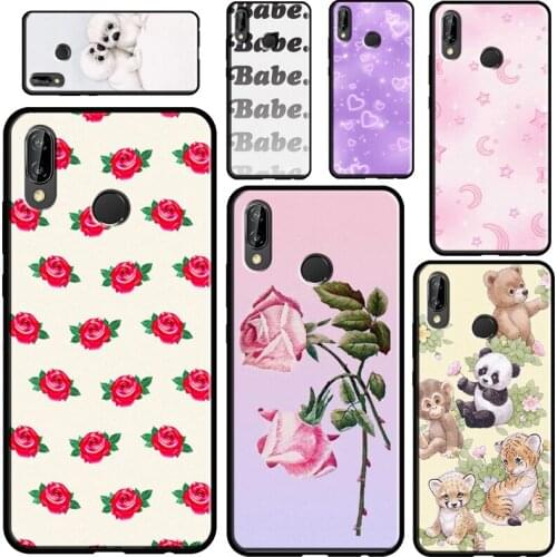 Safari Babies Sparkly Heart Patchwork Case For Huawei P30 Lite P40 P20 Pro Mate 20 Lite P Smart Z 2019 2021 Nova 5T Cover Shell