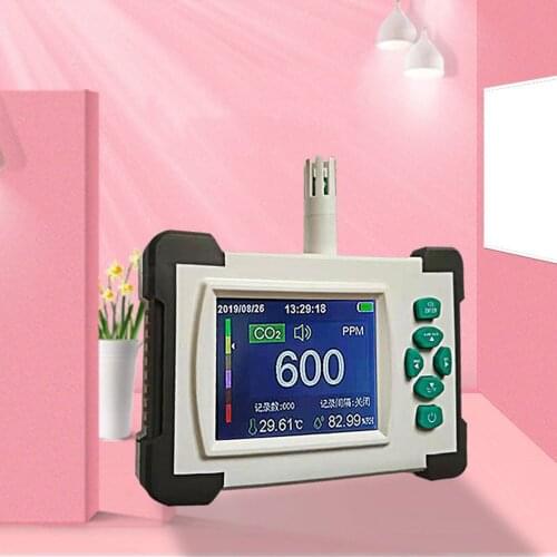 CO2 Meter Tester for Carbon Dioxide Air Quality Detector Air Quality Monitor with Rechargeable Battery Portable co2 Detector