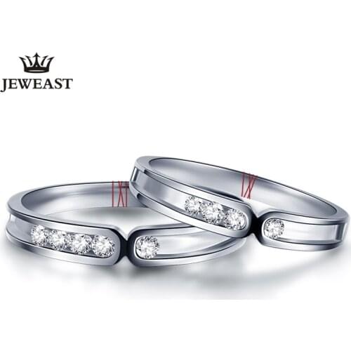 White 18K Gold Diamond Ring Lovers Rings Wedding Ring Nature Diamond Genuine Jewelry Exquisite Jewelry Support wholesaleization