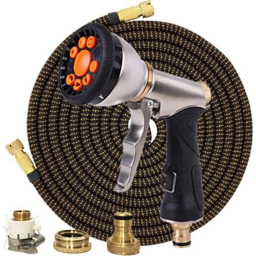 Lightweight And Wear-Resistant Garden Watering Hose Latex Telescopic Magic Hose High Pressure Car Wash Water Gun Hose Watering