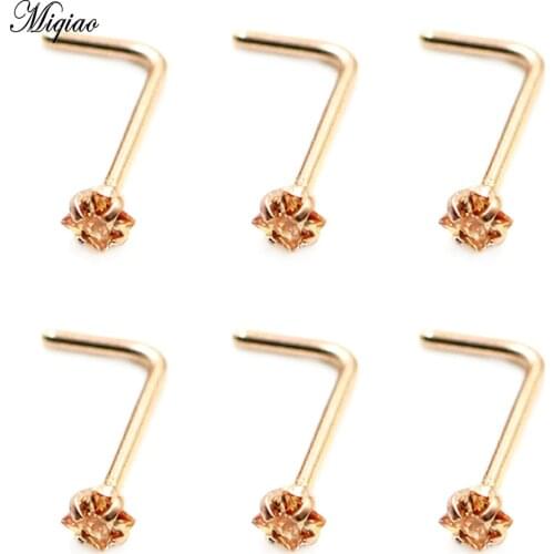 Miqiao 2 Pcs European and American Body Piercing Jewelry Stainless Steel Nose Nail Claw Draft for Men and Women