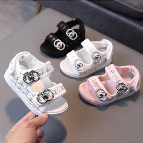 New Summer Sandals Bow Children Shoes Girls Sandals Baby Korean Party Princess Soft Beach Sandal for 2-6 years old