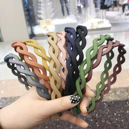 Solid Frosted Matte Hollow Headbands Fashion Plastic Teeth No-Slip Hairbands For Women Girls Hair Hoop Accessories Headwear