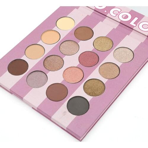 16 Colors Eyeshadow Palette Makeup Gold Color 1 pcs Matte &Shimmer chocolate Eye shadow Palette Net 20 g