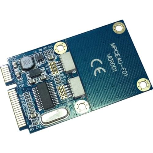 Mini PCI-E to Dual USB Adapter mPCIe to 5 Pin 2 Ports USB2.0 Converter Card Extend 2 standard USB2.0 Ports Via Mini PCI-E Port