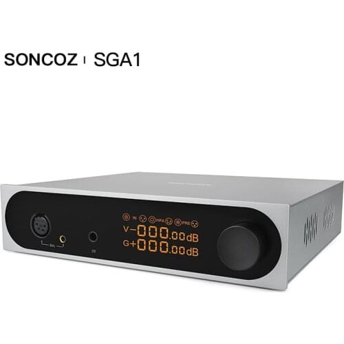 SONCOZ SGA1 fully balanced earphone amp 600ohm RCA/XLR input RCA/XLR/6.35mm/4.4mm output HPA&PRE opa1611/opa1641/opa1622 Pre-amp