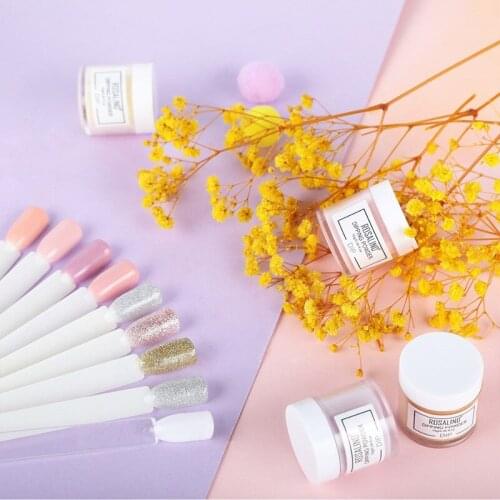 Dipping Powder Set Nail Holographic Glitter Dip Powder Nails Set For Manicure Gel Nail Polish 10g Chrome Pigment Powder