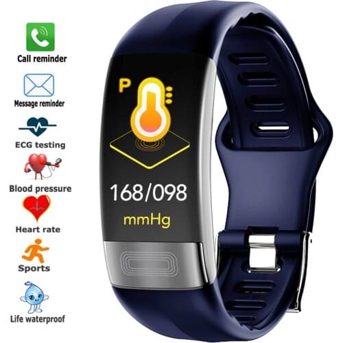 PPG ECG HRV Test Smart Wristband Call Message Remind Blood Pressure Pedometer Sports Fitness Smart Band Bracelet For Men Women