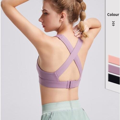 No Trace Sports Bra Female Shockproof Gym Running Bra Fixed Cup Back Hollow Adjustable Buckle Comfortable Yoga Bra Oversize 3XL