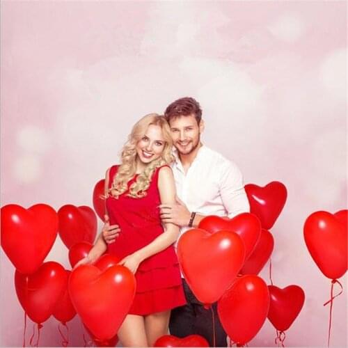 SUEF Red Pink Balloons 10Inch Love Heart Latex Balloons Wedding Helium Balloon Valentines Day Birthday Party Inflatable Balloons