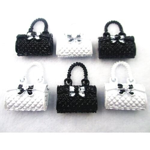 6pcs OL Style Bags With Flower Enamel Charms Clothes Handbags Alloy Pendants DIY Earring Bracelet Jewelry Accessory XL428