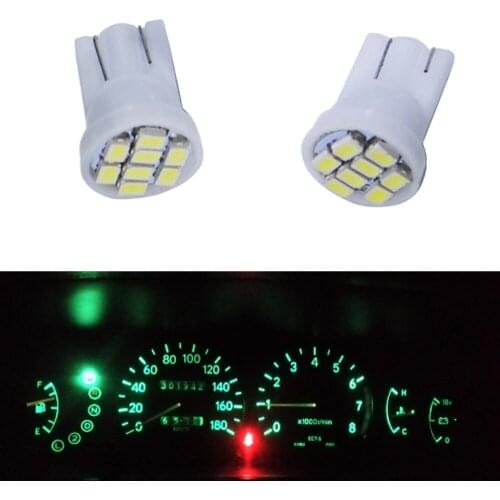 10pcs/lot LED Bulb For Cars T10 12v Canbus 194 W5W 1206 SMD Parking Dome Signal Reverse Door Clearance Trunk White Light