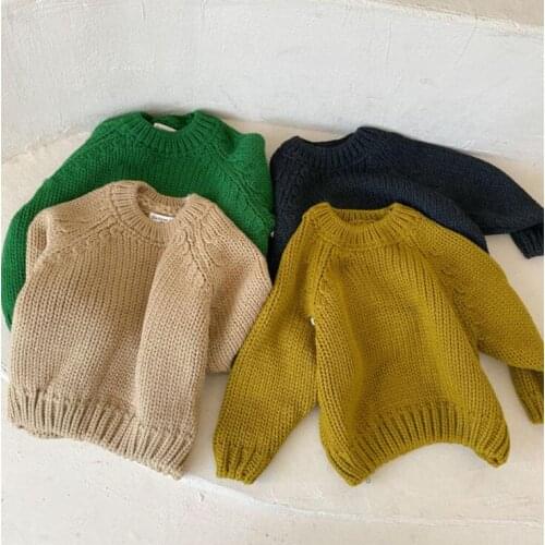 2021 new arrival girls boys knitted sweaters autumn winter fashion kids full sleeve pullover sweaters