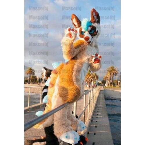 Unisex Husky Dog Fursuit Mascot Costume Cosplay Party Dress Furry Outfits Advertising Carnival Adults Gifts