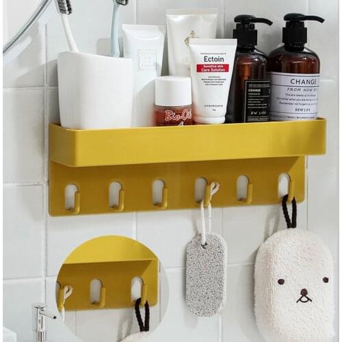 Bathroom Shelf Storage Box WC Wall Mount Home Organizer Kitchen Storage Basket Cosmetic Rack Organizer