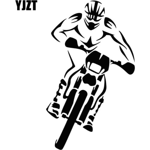 YJZT 10.6CM*17.8CM Motocross Motorcycle Racing Driver Car Sticker Fashion Lovely Car Accessories C31-0217