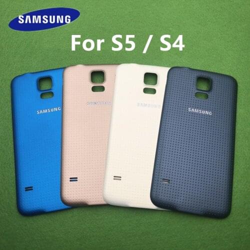 For SAMSUNG Galaxy S5 G900 G900F i9600 S4 i9505 i9500 i337 Back Battery Cover Door Rear Glass Housing Case Replace Battery Cover