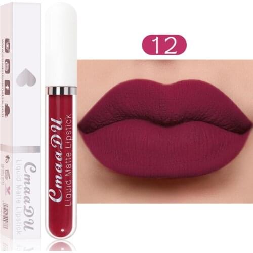 1PC 18 Colors Matte Velvet Lip Gloss Waterproof Lasting Lip Tint Moisturizing Lip Glaze Sexy Pigments Cosmetics Maquiagem TSLM1