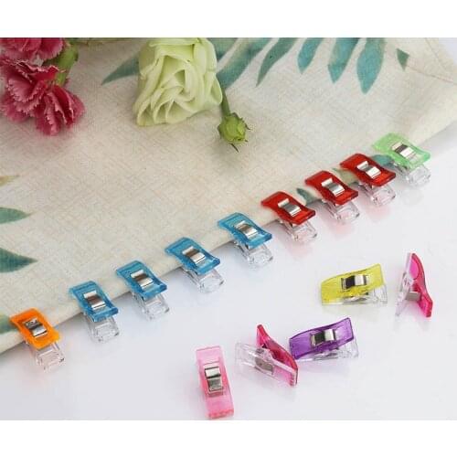 10pcs/lot Plastic Clip Sewing machine Accessories Tape Bias Maker DIY Job Foot cover Supplies Clover Hemming Sewing Fabric Tool