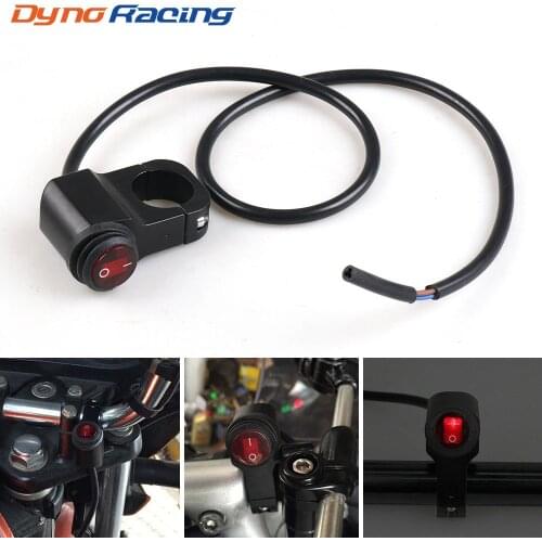 12V Waterproof Motorcycle 7/8" 22mm Handlebar Switches Motorbike ATV Headlight Hazard Brake Fog Lights ON-OFF-ON Switch