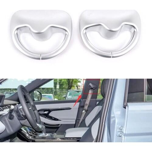 2pcs/set Car Seat Safety Belt Buckle Decoration Cover Trim For Land Rover Evoque 2020 Interior Auto Moldings