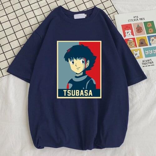 2021 Summer Captain Tsubasa Prints Men T Shirts Sport Loose T-Shirt Style Vintage T-Shirts Fashion S-Xxxl Mens Short Sleeves