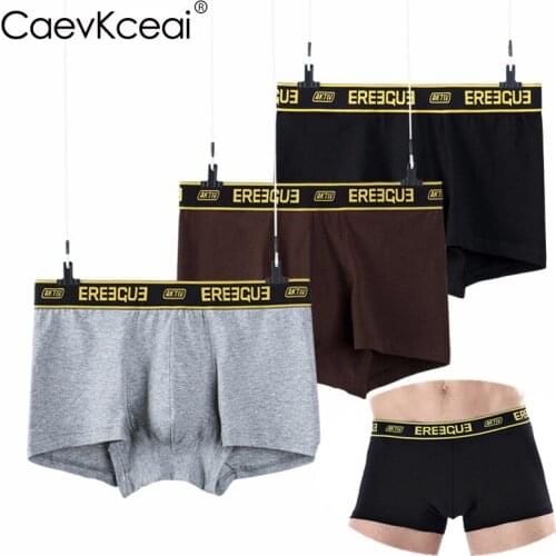 3pc/lot Male Panties Cotton Mens Underwear Boxers Breathable Man Boxer Solid Underpants Comfortable Brand Shorts Cueca Jdren