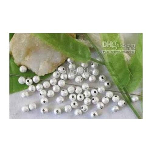 Free Shipping 3000PCS Silver Color plate stardust spacer beads 5mm M3303