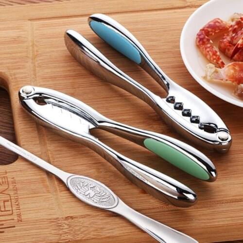 304 Stainless Steel Crab Tool Zinc Alloy Multi-purpose Pliers Fork Spoon Box Lobster Pecan Plier Opener Rivet Design