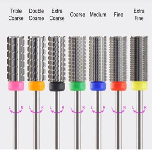 5PCS/Bag Nail Drill Bit 3 in 1 Carbide Milling Cutters Nail Art Tool for Electric Manicure Nail Drill Machine Remove gel tools