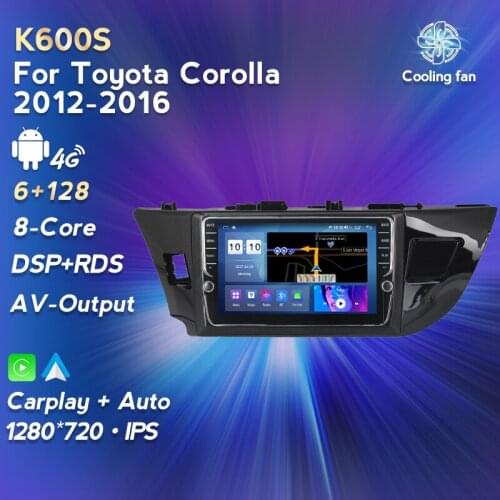 6+128GB GPS Car radio player For Toyota Corolla 11 E170 E180 2012-2016 5GHz WIFI 2 din Navigation Carplay Auto ips screen