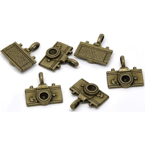 Free Shipping 100pcs Antique Bronze Camera Charm Pendants 22x21mm Jewelry Findings Wholesales