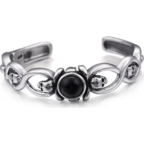 Rock Stainless Steel Taro Bracelet Domineering Gothic Motorcycle Style Accessories Vintage Open Bracelet